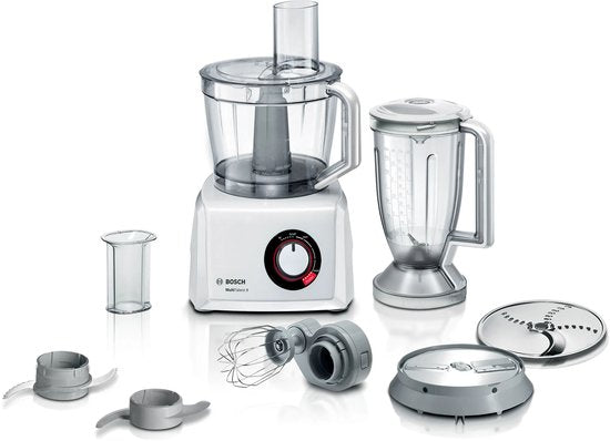Bosch MultiTalent 8 MC812W501 - Foodprocessor - Wit(Wit/Kloppers/garde, Snij- en raspschijven, Kneedhaak, Blender)