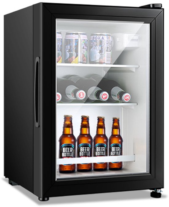 learnlogic 36L Drankenkoelkast voor 50 blikjes Vrijstaande mini drankenkoelkast met ultralage koeling Geschikt voor thuis en op kantoor koelkast voor bier cocktails frisdranken en sap Zwart