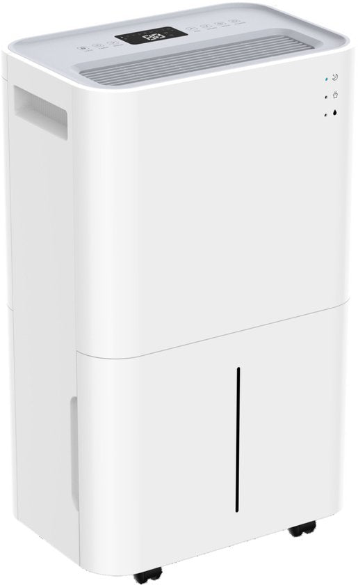 YUCONN FlowPro25 - Luchtontvochtiger - 25L Per Dag - Was-droog Functie - Ionisator en Luchtreiniger - Geschikt voor Slaapkamer, Badkamer, Woonkamer en Kelder - Dehumidifier - Wit(25 l)