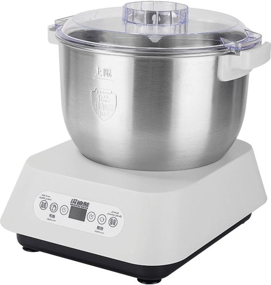 Aurixi® Deegmachine - Elektrische Deegmixer - Keukenmixer - 5L - Mengen en Rijzen- Wit - 31 cm x 26 cm x 30 cm