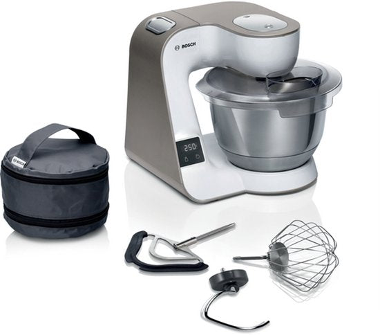 Bosch Serie 4 Keukenmachine met weegschaal en timer MUM 5 1000 W Wit, Champagne MUM5XW00