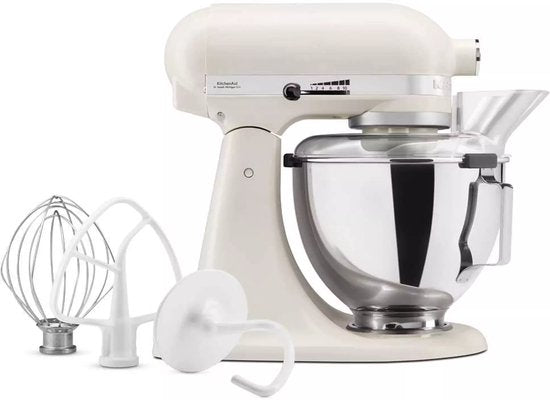 KitchenAid Kitchenaid Artisan 5KSM95PSEPL - Keukenmachine - 4,3L - Porselein wit - 3 Menghaken(Wit)