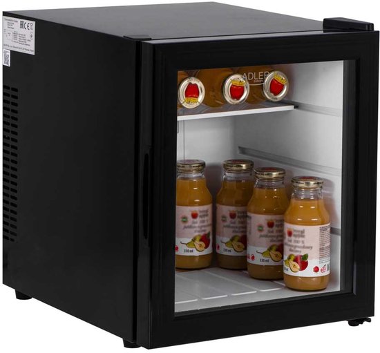 Adler AD8088 Serie - Thermo-elektrische Koeler - Zwart - Glazen Deur - LED-Verlichting