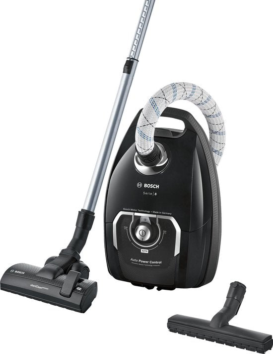 Bosch In'genius BGL8X329 Serie 8 - Stofzuiger met zak - 15 mtr bereik - Vacuum cleaner - HEPA13 - Zwart(Meubelzuigmond， Parketzuigmond， Kierenzuigmond)
