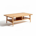 Salontafel van duurzaam bamboehout met onderblad 120 x 60 x 40cm