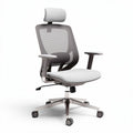 Ergonomische bureaustoel met mesh rugleuning lichtgrijs 60 x 60 x 100cm