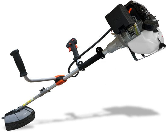 FUXTEC FX-MS125 Benzine Bosmaaier 2-in-1 – 25,4cc 2-takt – Grastrimmer met mes  draad – 305 mm snijbreedte – Slechts 5,5 kg