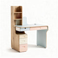 Kinderbureau met opbergruimte van hout in pastelkleurig ontwerp 120 x 60 x 140cm