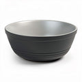 Diepe schaal grijs keramiek voor zowel serveren als decoratie 30 x 30 x 10cm