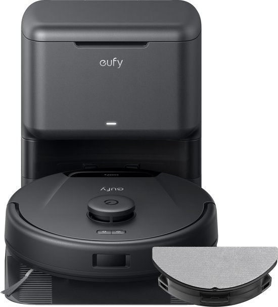 Eufy eufy Clean L60 Hybrid SES Robotstofzuiger met dweilfunctie - Robot Vacuum - 5.000Pa Zuigkracht - Met automatisch leegstation - Bestuurbaar via smartphone(Black， Hybrid/L60 SES)