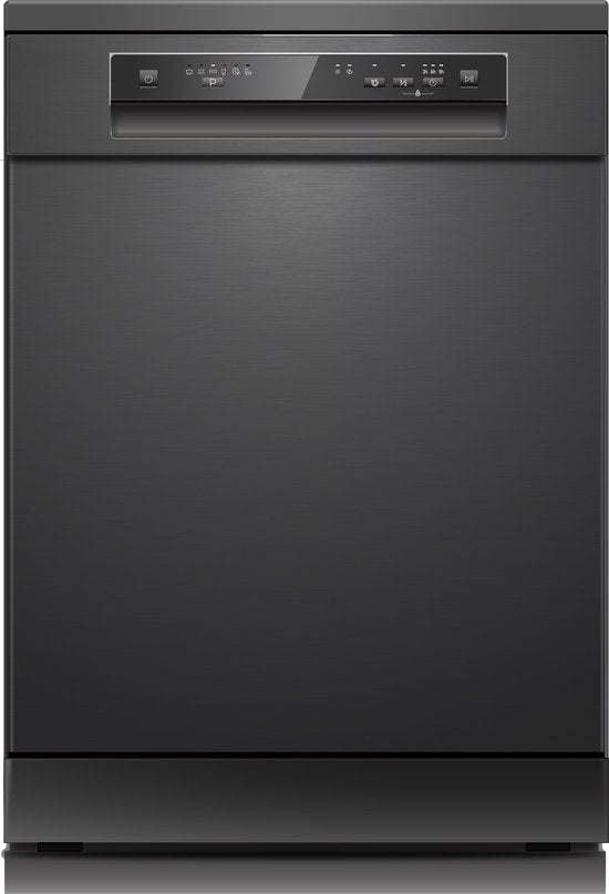 Everglades EVDW61451BB - Vrijstaande Vaatwasser - Zwart - B-Klasse - 14 Couverts - 42dB Zeer Stil - Verkort Programma - 5 Jaar Garantie(Zwart)