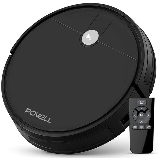 Powell Robotstofzuiger - Robotstofzuiger met Dweilfunctie - Robotstofzuiger met Laadstation - Robot Stofzuiger - Dweilrobot - Zwart(ZX380A005)