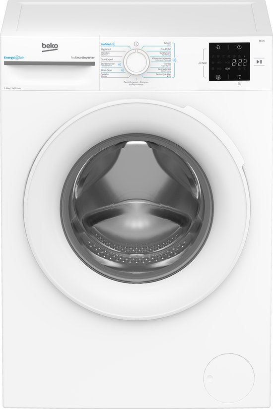 Beko b300 BM3WFU38412CW - Wasmachine - Voorlader - 8 kg - 1400 RPM - Wit