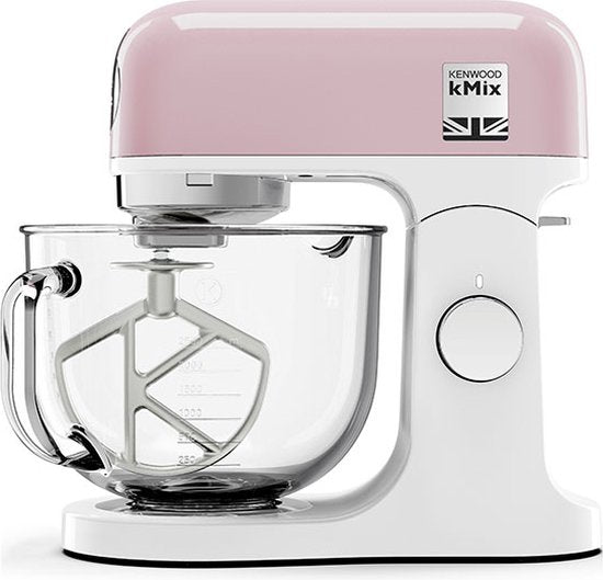 Kenwood kMix KMX754PP - Keukenmachine - Pastel pink - Glazen mengkom - 1000 Watt motor(Roze)